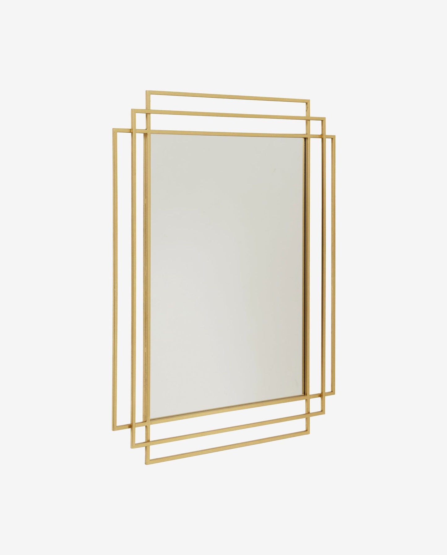 Nordal A/S SQUARE mirror - brass finish