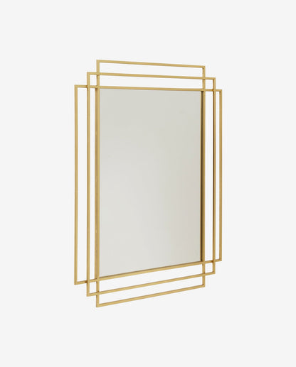 Nordal A/S SQUARE mirror - brass finish