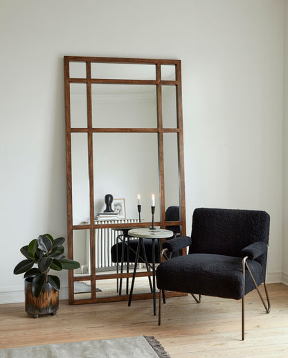 Nordal A/S SPIRIT wall mirror - stained birch wood