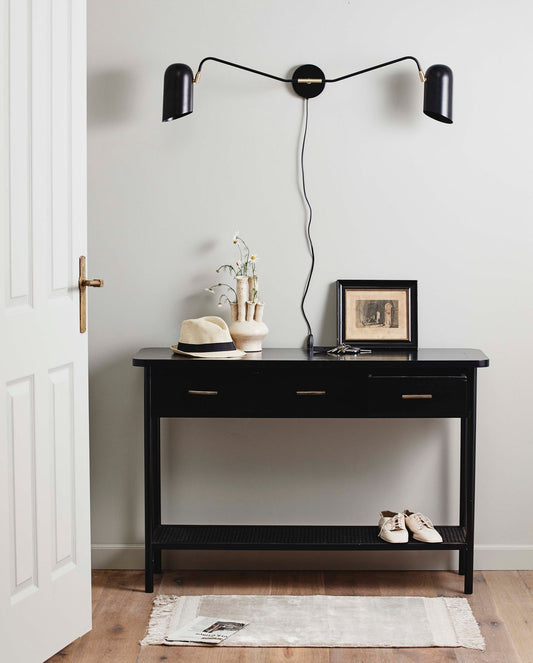 Nordal ERIS Wandlampe, 2 Spots - schwarz