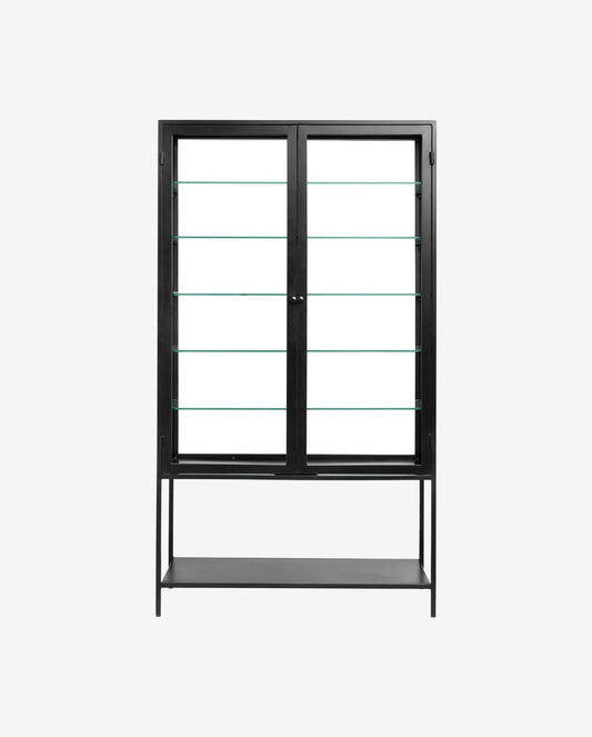 Nordal A/S NANDA black cabinet, double, glass back
