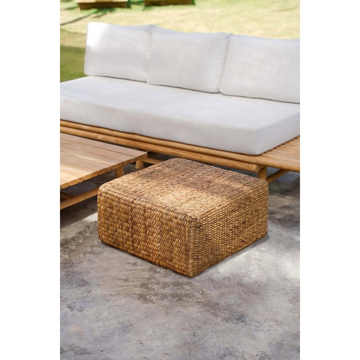 Hyacinth Pouffe Square - Natur - M