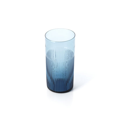 Der Azure Rippled High Tumbler – Blau