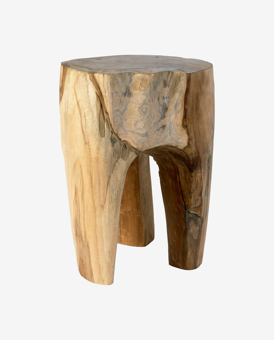 Nordal A/S TEAK wooden stool - natural finish