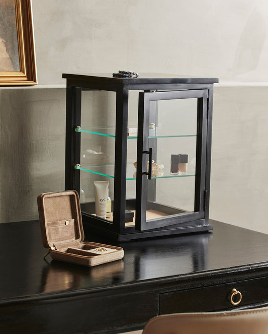 Nordal A/S ARNO display cabinet, black wood