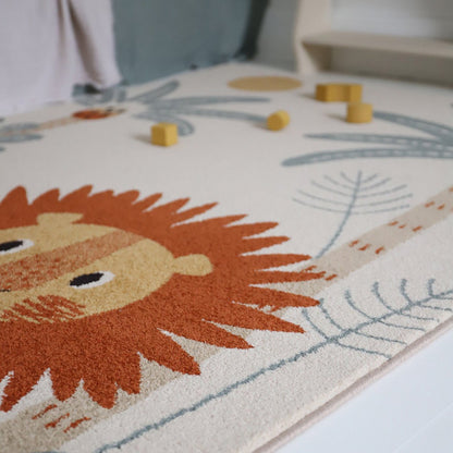 MAMALOVE Kinderteppich mit kleinen Löwen