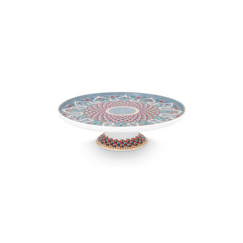 Mini Kuchenservierplatte Scallop Deco Light Blue 21cm