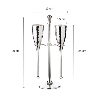 EDZARD 2 Sektkelche Didi mit Ständer H 32 cm