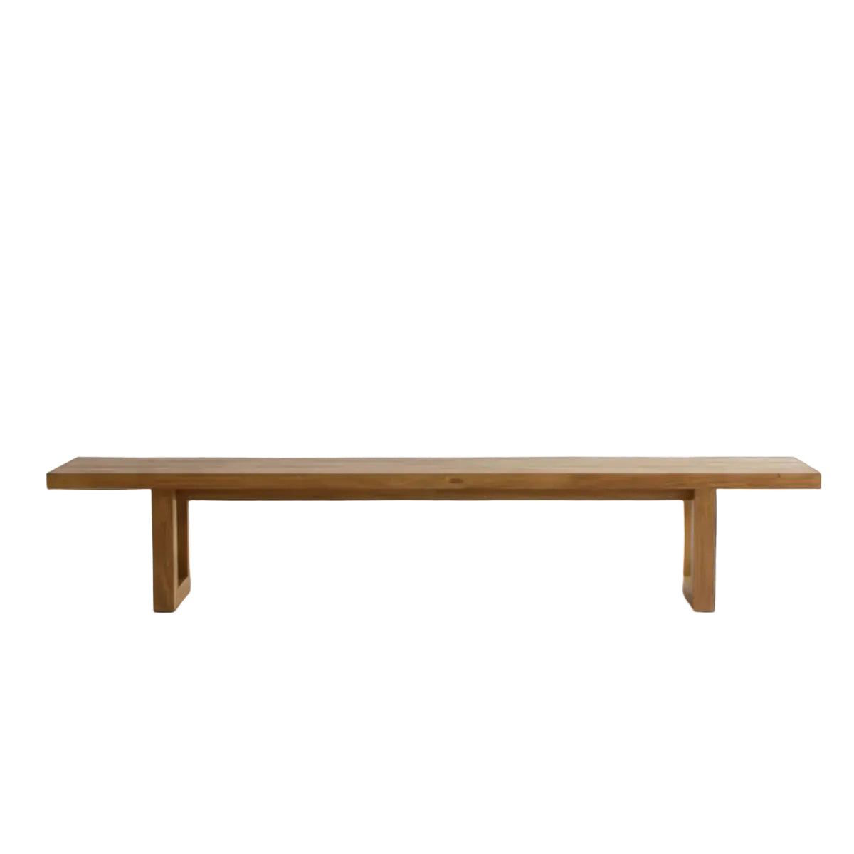 Bank mit Quadratfuß - natürlich - 220cm