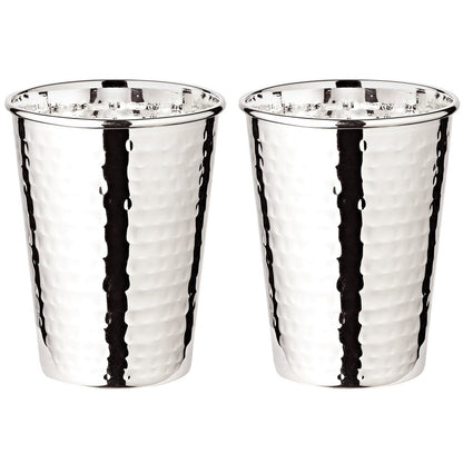 Becher Mido 2er Set, H 10 cm, edel versilbert