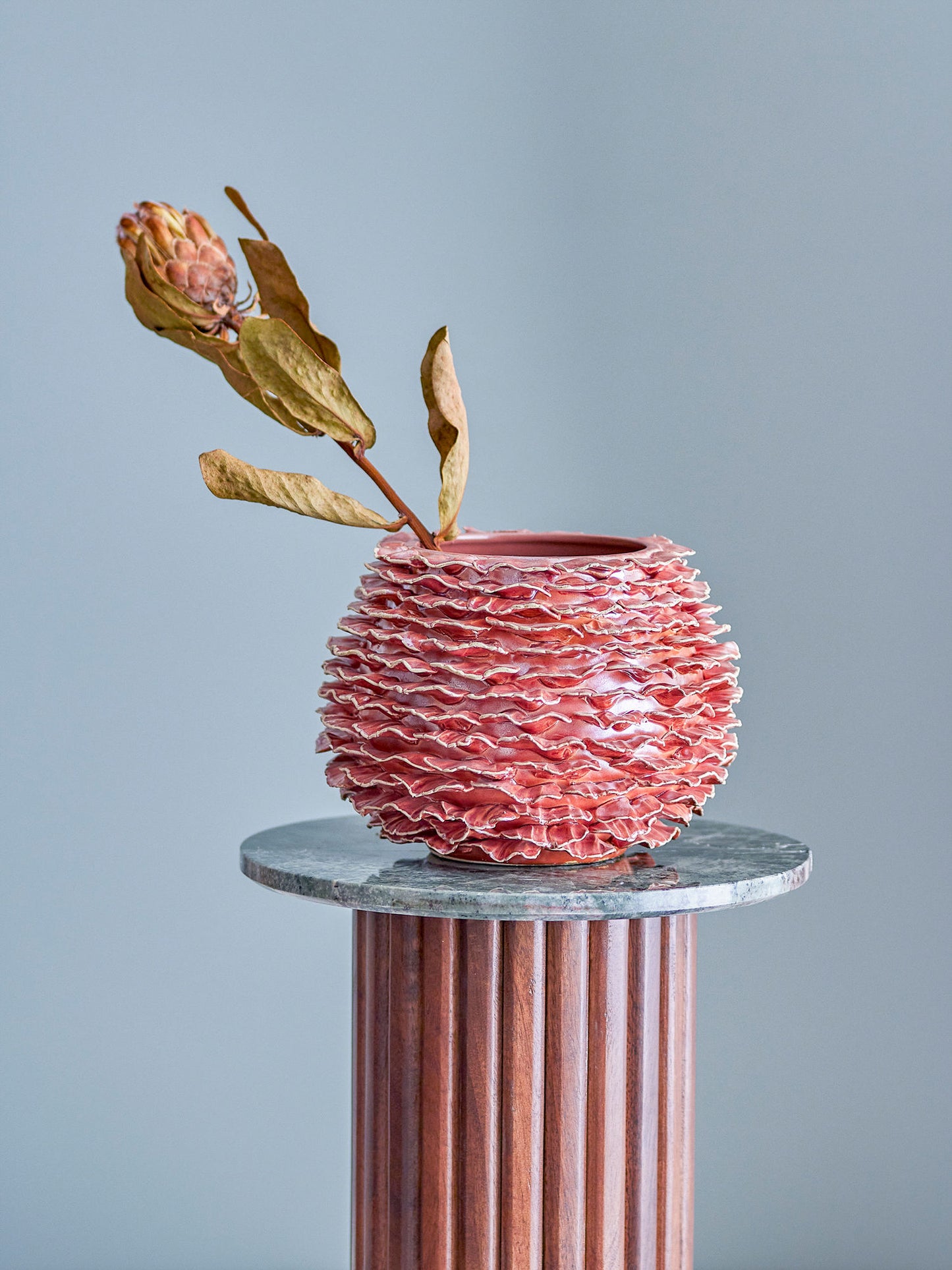 Bloomingville Morwen Vase, Rose, Steingut