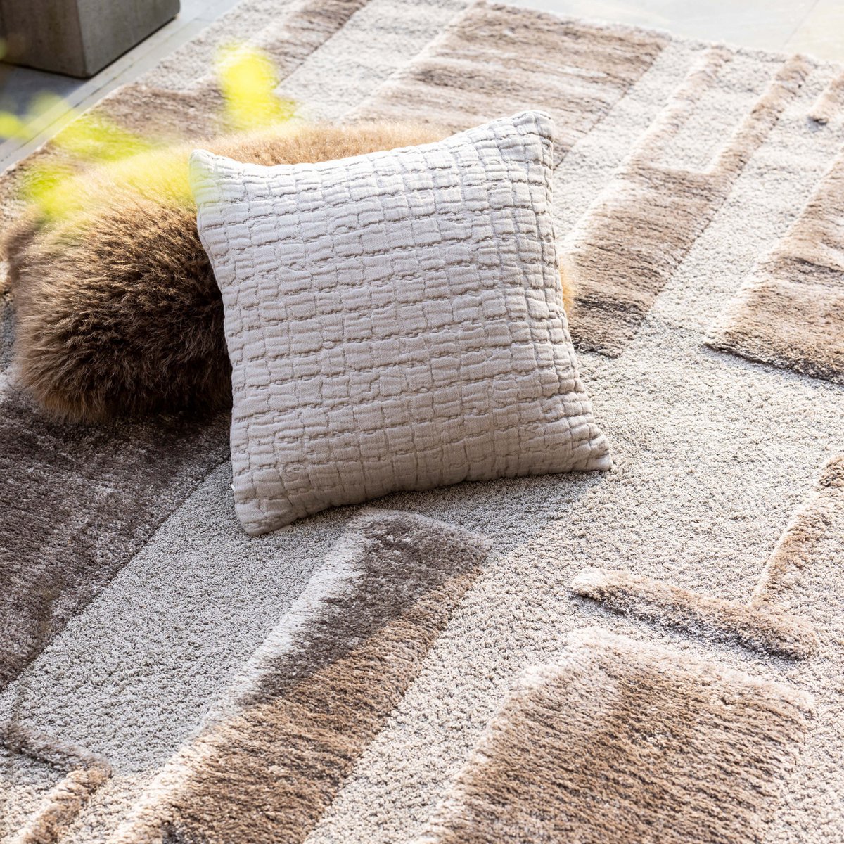 Recycelter Teppich Louka Noisette