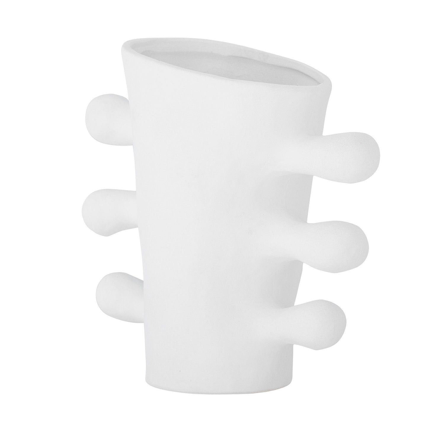 Bloomingville Pernilla Vase, Weiß, Steingut