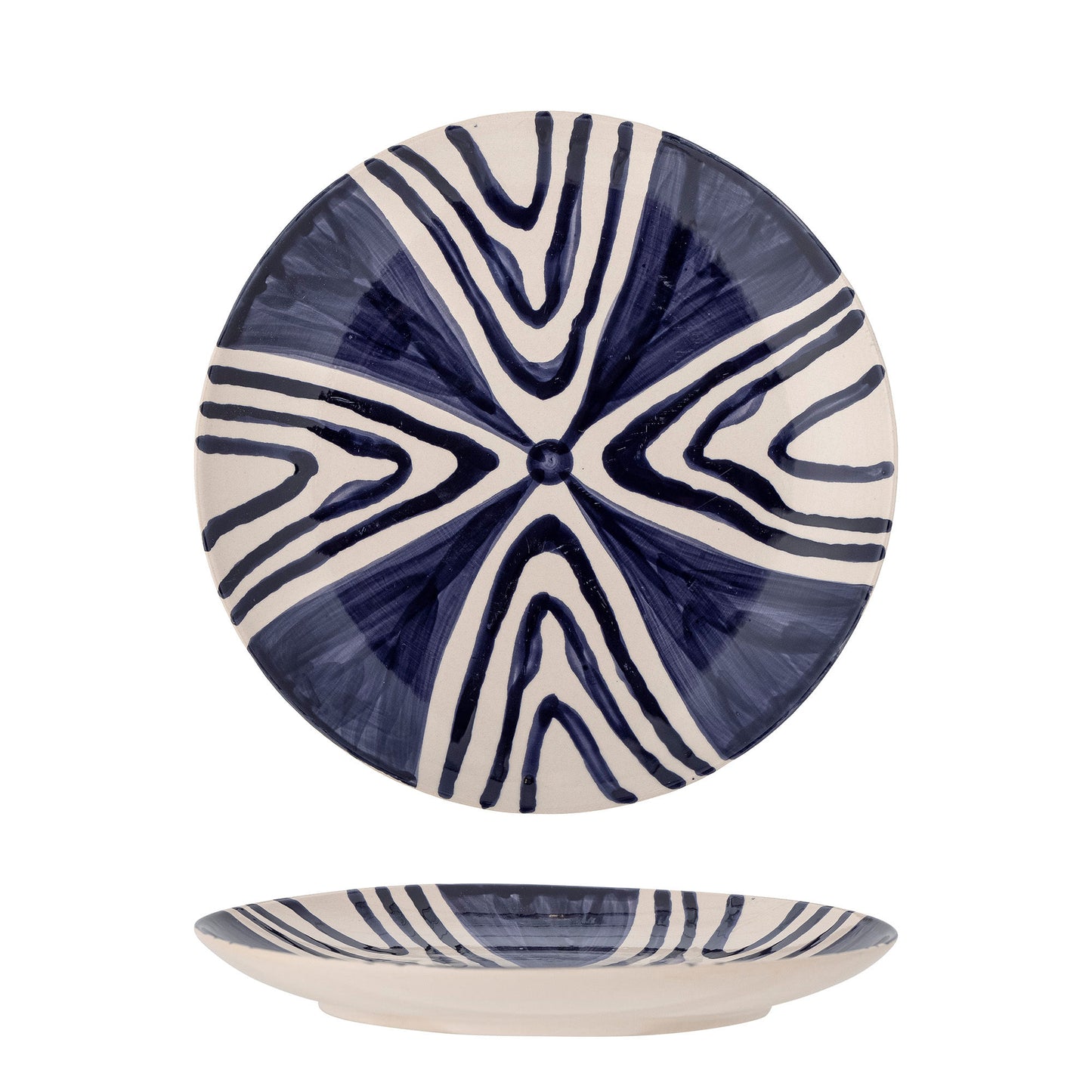 Bloomingville Shama Teller, Blue, Steingut