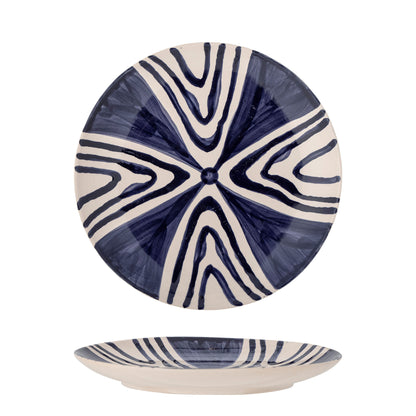 Bloomingville Shama Teller, Blue, Steingut