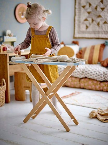 Bloomingville MINI Sande Spielzeug Bügelbrett & Bügeleisen, Blau, FSC®100%, MDF