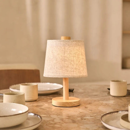 Rover Hellbraune wiederaufladbare Holzlampe
