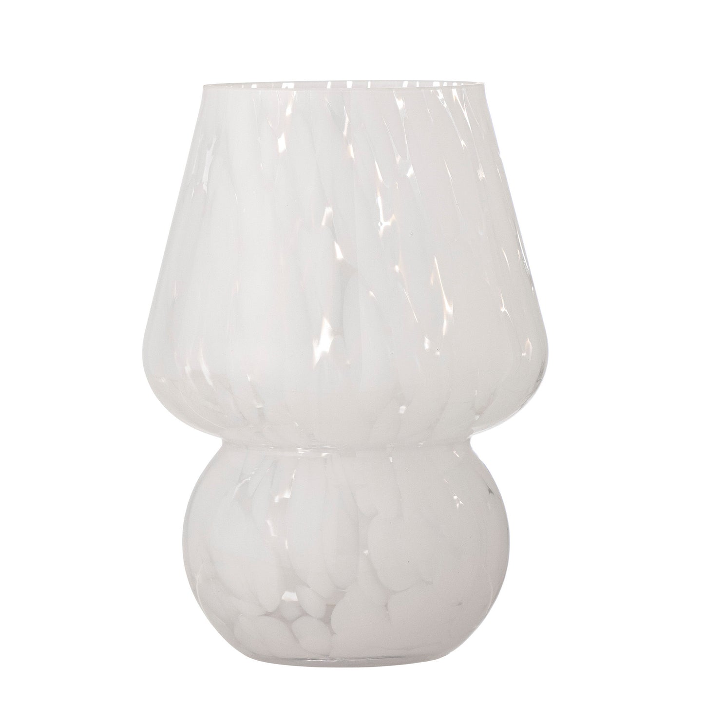 Bloomingville Halim Vase, Weiß, Glas