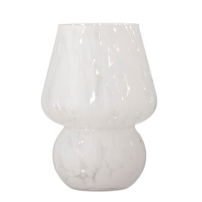 Bloomingville Halim Vase, Weiß, Glas