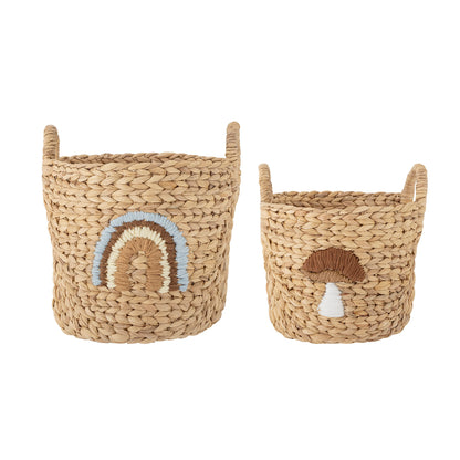 Bloomingville MINI Agnes Korb, Bunt, Wasserhyazinthe