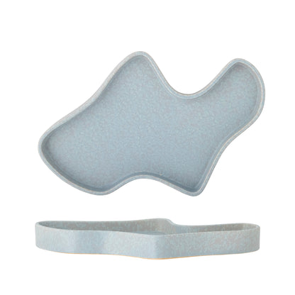 Bloomingville Lakey Tablett, Blue, Steingut