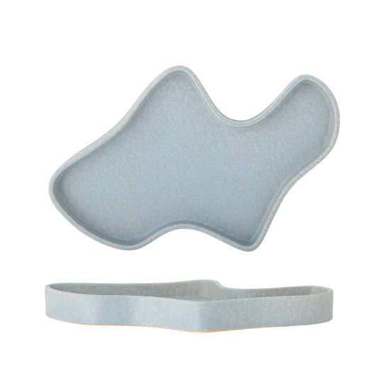 Bloomingville Lakey Tablett, Blue, Steingut