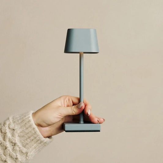 Kombi-Set Profi | 8 x Sarphati Mini Mouse Grey wiederaufladbare Tischlampe mit Ladestation