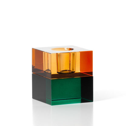 Der Gem Blocks Kerzenhalter – Grüner Bernstein