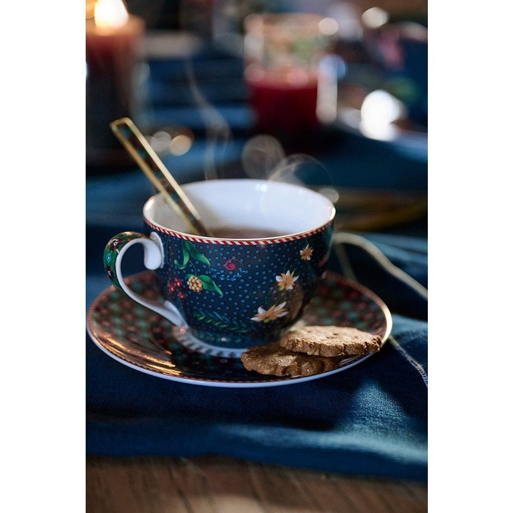 Pip Studio Teetassen und Untertassen Berry Blues 280ml