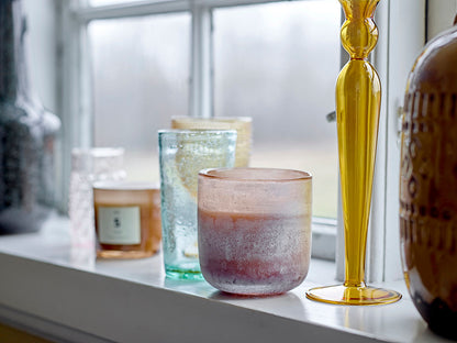 Bloomingville Dara Kerzenhalter, Gelb, Glas