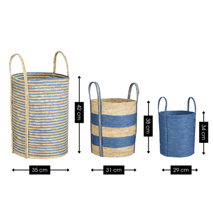 Pflanzkorb-Set Blau