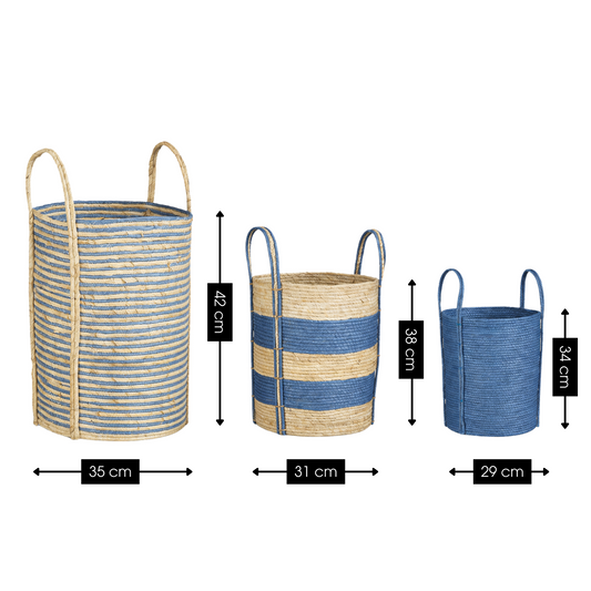 Pflanzkorb-Set Blau