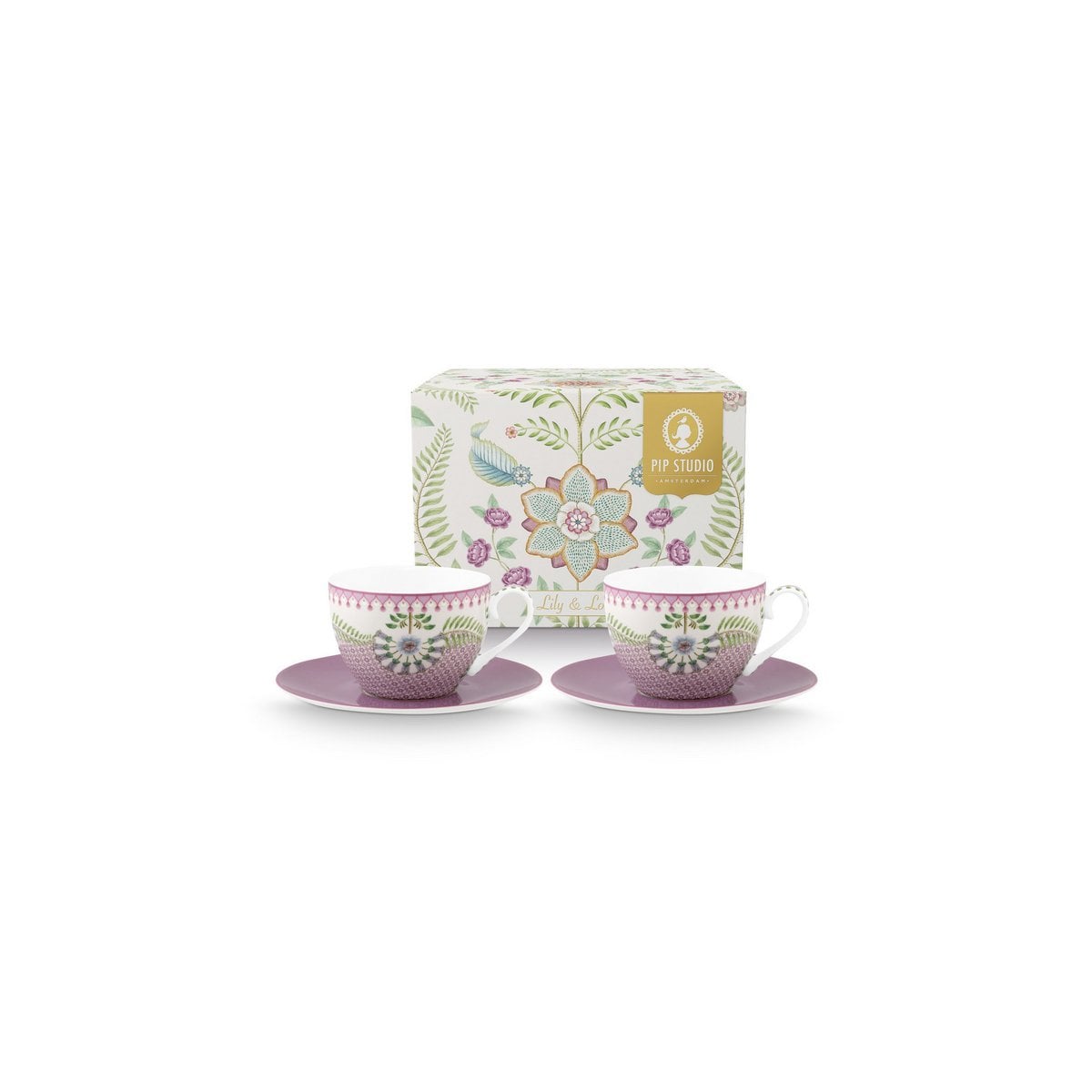 Pip Studio Teetassen und Untertassen Lily&Lotus 280ml