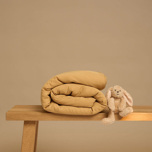 Kinder - TENCEL™ Twill Bettbezug ockergelb