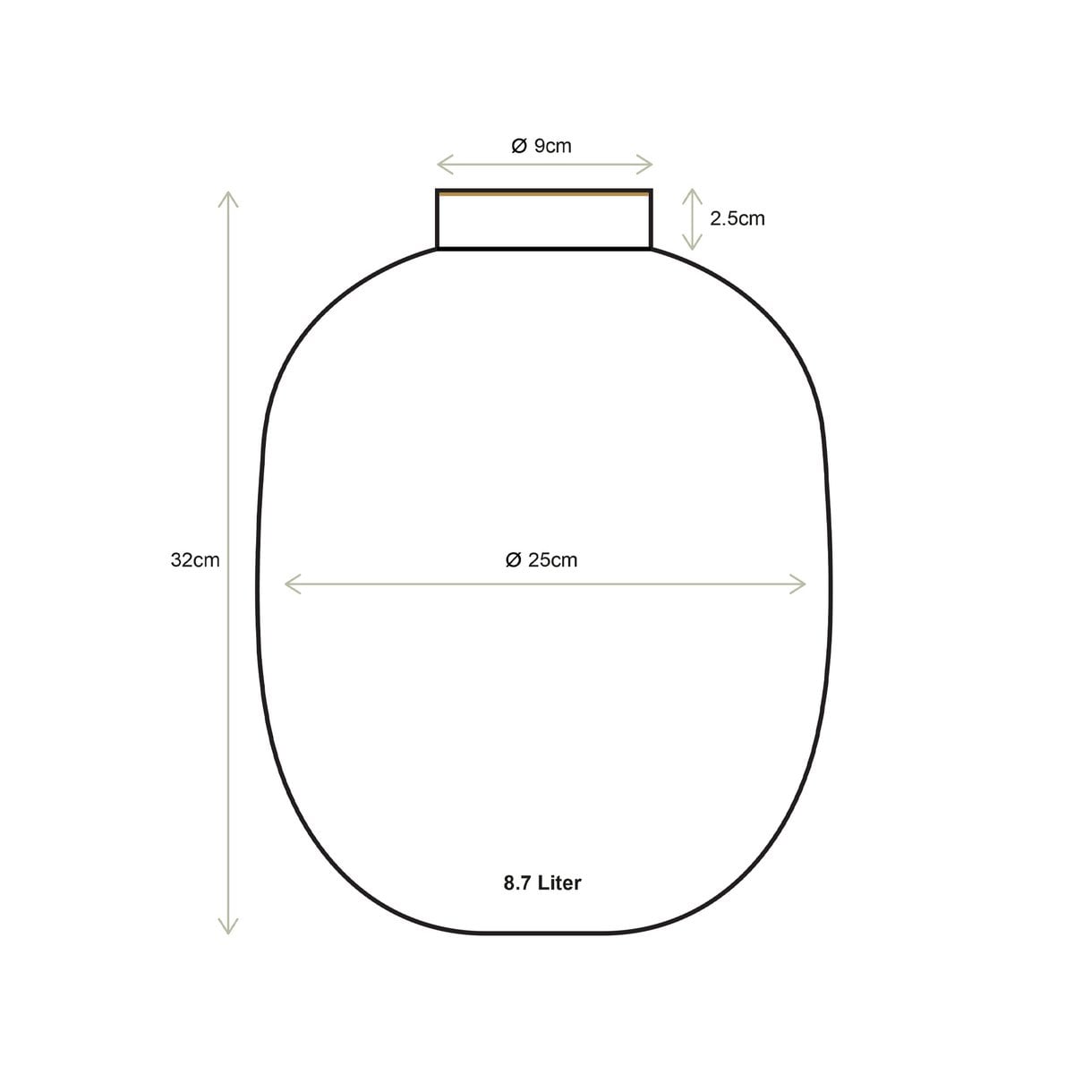 Vase Metal Matt Light Blue