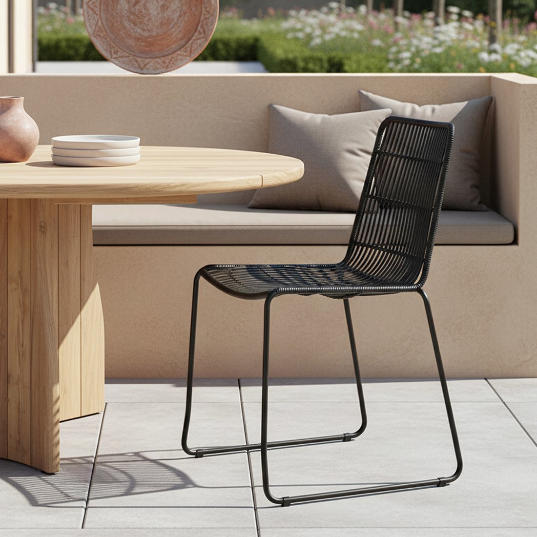 Jane Slim Gardenstuhl schwarz