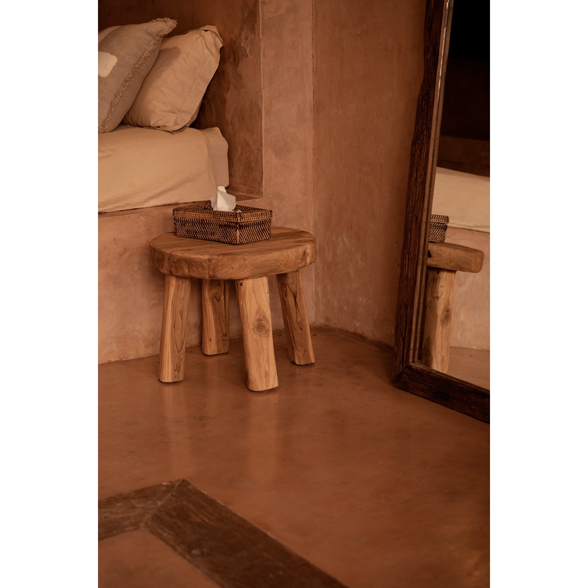 Bazar Bizar Taschentuchbox aus Rattan – Naturbraun