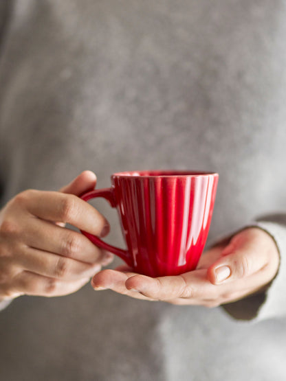 Bloomingville Latina Tasse, Rot, Steingut