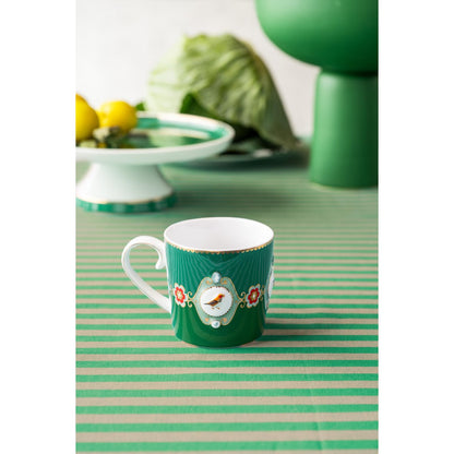 PIP Studio Teetasse Tea for One Love Birds Medallion Emerald-Green