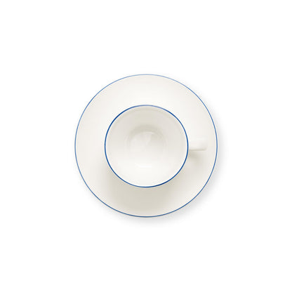 Teetasse mit blauem Rand 250ml