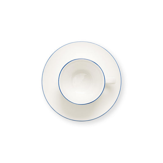 Teetasse mit blauem Rand 250ml