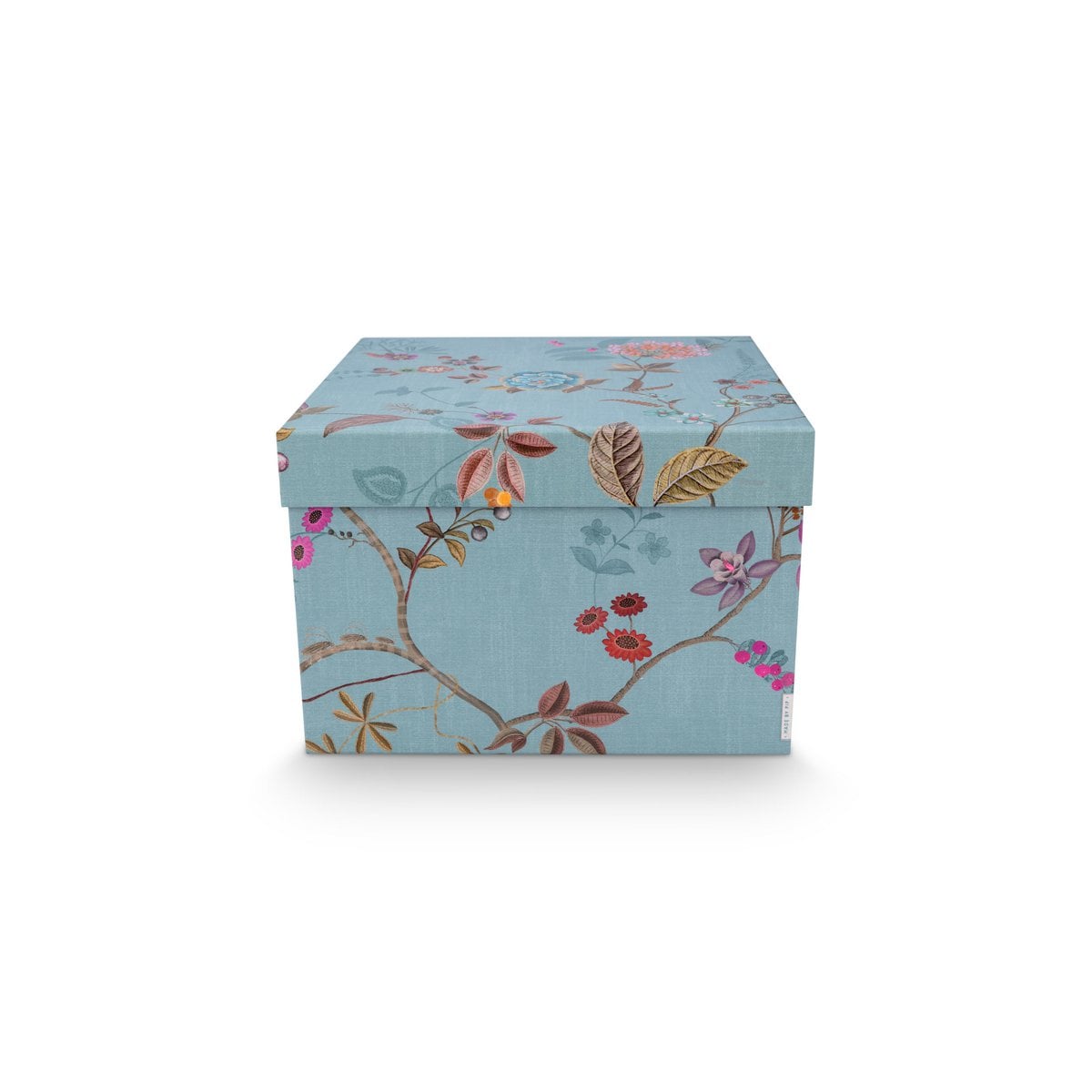 Pip Studio Aufbewahrungsbox Square Blooming Tales Blue-Khaki