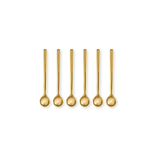 6er Löffelset Gold groß
