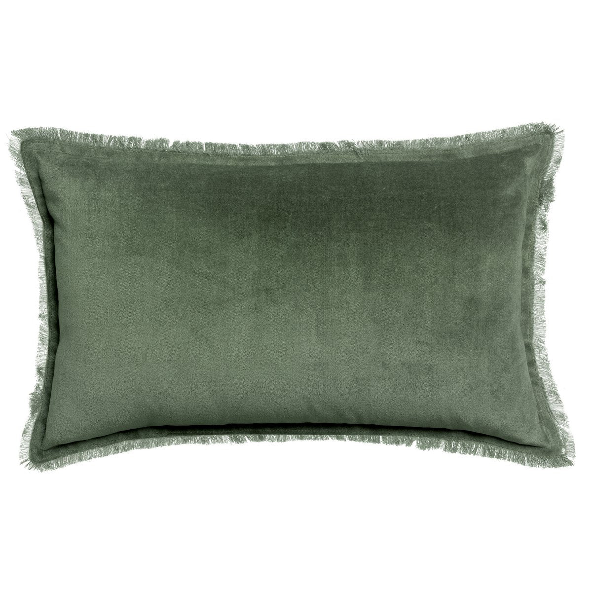 Einfarbiges Kissen Fara Thymian 30 x 50 cm