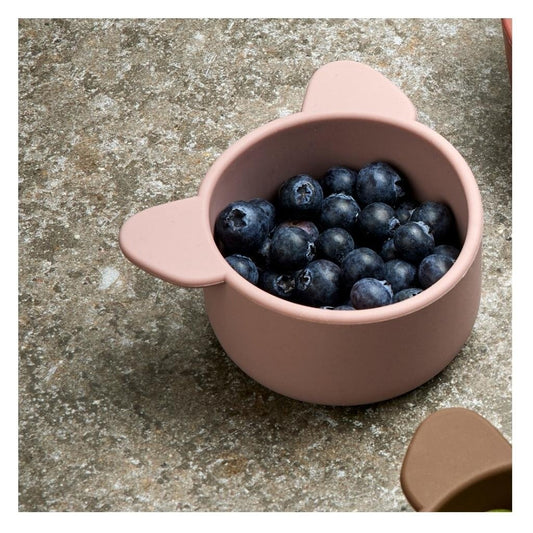 Rosa Silikon-Snackbox klein 2er-Pack