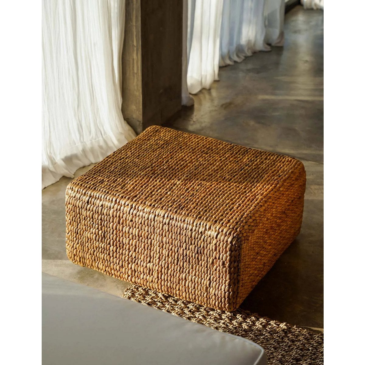 Hyacinth Pouffe Square - Natur - M