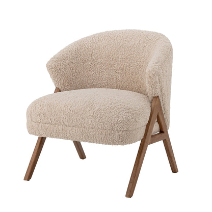 Bloomingville Camino Loungesessel, Natur, FSC®100%, Gummibaumholz
