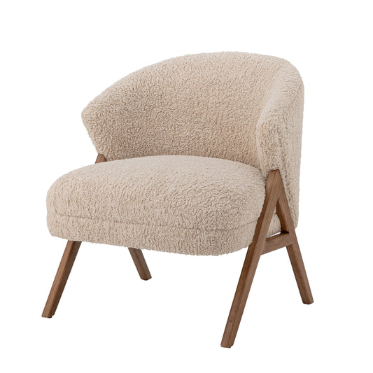 Bloomingville Camino Loungesessel, Natur, FSC®100%, Gummibaumholz