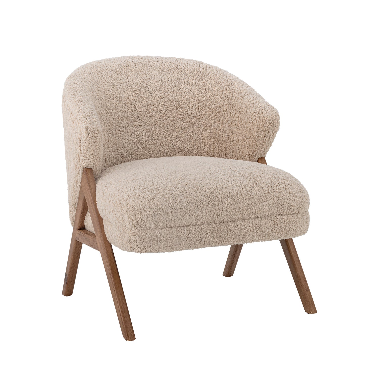 Bloomingville Camino Loungesessel, Natur, FSC®100%, Gummibaumholz