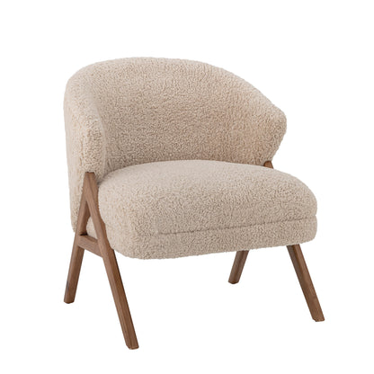 Bloomingville Camino Loungesessel, Natur, FSC®100%, Gummibaumholz